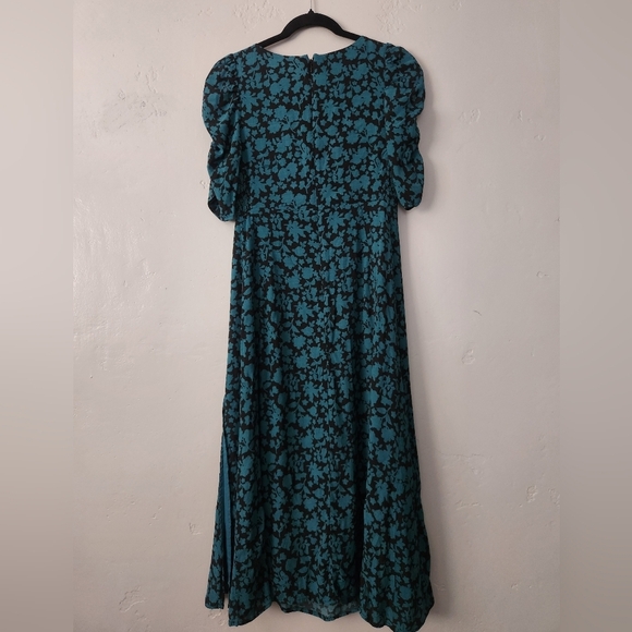 The Nines By Hatch Maternity Lined Scoop Neck Maxi Dress Puff Sleeve XS - Picture 2 of 8